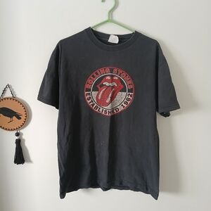Vintage Y2K Rolling Stones Alstyle Black T-Shirt Distressed